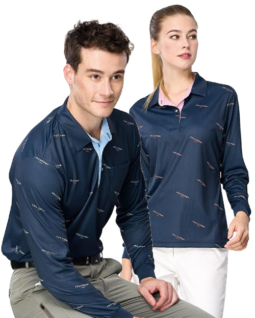 休閒POLO-精品彈性雙面布-丈青 <span>男版PD-L81079女版PD-L81080</span>  |商品介紹|休閒 POLO衫【現貨款】|POLO衫 WANYU長袖【現貨款】