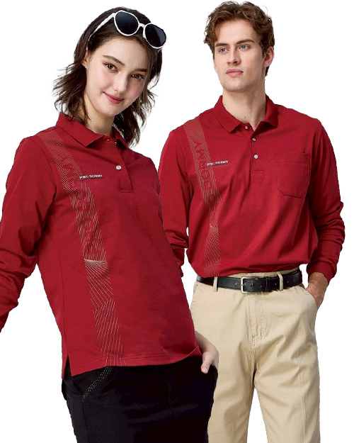 休閒POLO-冰沁棉透氣布-紅<span>男版PD-L81131女版PD-L81132</span>