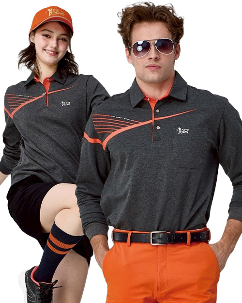 休閒POLO-奧黛爾棉拉架珠地布-深灰<span>男版PD-L81137女版PD-L81138</span>