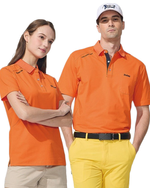 休閒POLO-索羅納平紋布-桔 <span>男版PD-T41115女版PD-T41116</span>