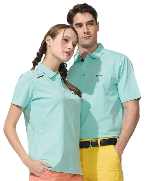 休閒POLO-索羅納平紋布-淺綠 <span>男版PD-T41119女版PD-T41120</span>