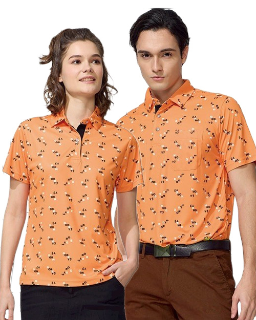 休閒POLO衫-精品彈力雙面布-橘｜<span>男版PD-T81113_女版PD-T81114</span>