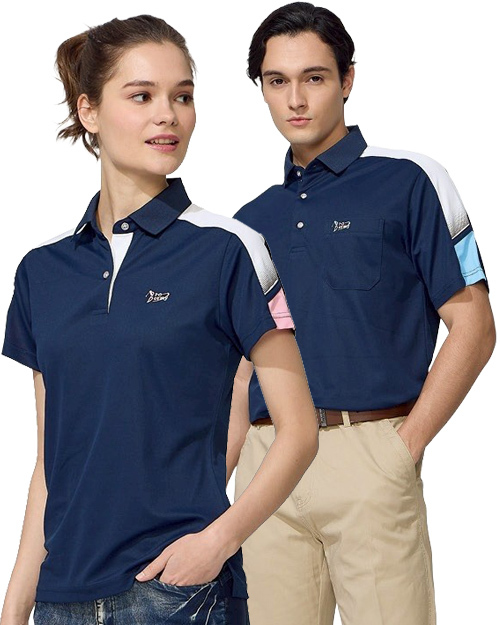 休閒POLO衫-冰感珠地布-丈青｜<span>男版PD-T81145_女版PD-T81146</span>