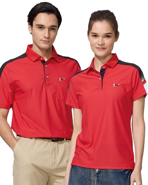 休閒POLO衫-冰感珠地布-紅｜<span>男版PD-T81147_女版PD-T81148</span>