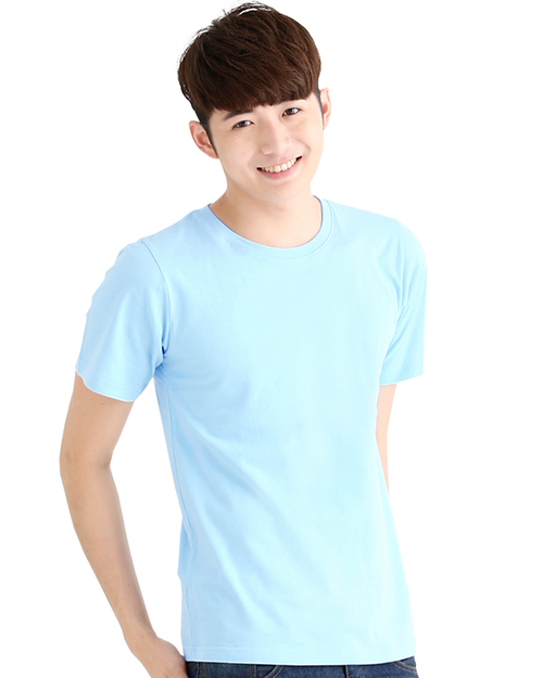 T恤純棉圓領短袖中性版-水藍<span>TC25B-A01-212</span>