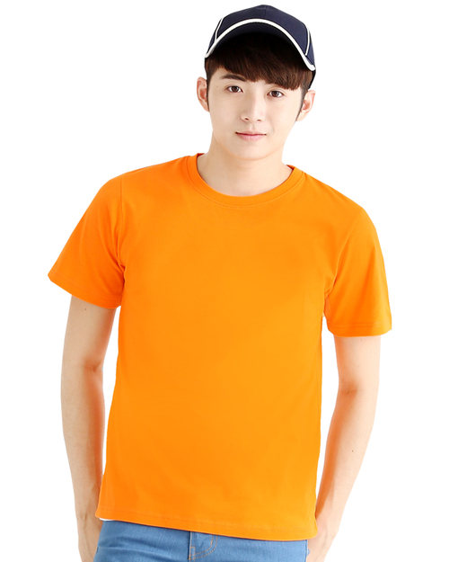 T恤純棉圓領短袖中性版-桔色<span>TC25B-A01-214</span>示意圖
