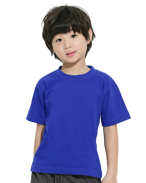 T恤純棉圓領短袖童版-寶藍<span>TC25K-A01-218</span>