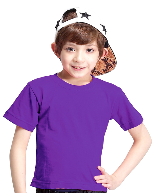 T恤純棉圓領短袖童版-紫色<span>TC25K-A01-223</span>