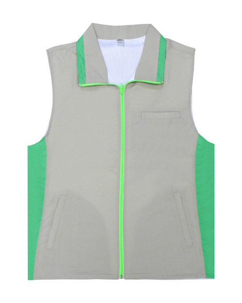 休閒背心選舉背心 加內裡 訂製款-卡其配綠<span>VCAN-D-09</span>  |商品介紹|背心【訂製 / 現貨款】|休閒背心選舉背心【訂製款】