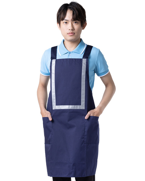工作圍裙/日式圍裙/訂製反光條圍裙- 丈青 <span>APCAN-A-00066</span>  |商品介紹|圍裙【訂製 / 現貨款】|大人圍裙【訂製款】
