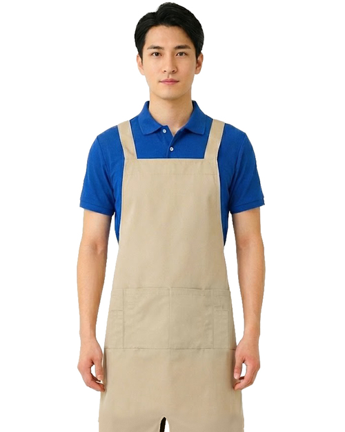 圍裙H型開叉款｜四大口袋加筆袋卡其色｜<span>APCAN-A-00083</span>