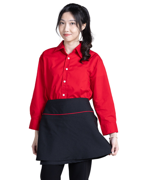 半截圍裙 服務生圍裙訂製圍裙-黑出芽紅 <span>APCAN-B-00063</span>  |商品介紹|圍裙【訂製 / 現貨款】|大人圍裙【訂製款】