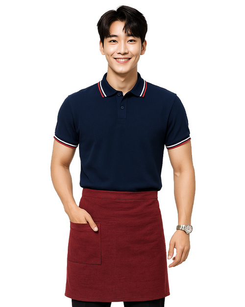 半截圍裙 酒紅｜厚雙層棉布｜<span>APCAN-B-00065</span>