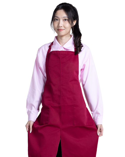 量販店/繞頸圍裙 訂製 暗紅 <span>APCAN-C-00076</span>  |商品介紹|圍裙【訂製 / 現貨款】|大人圍裙【訂製款】