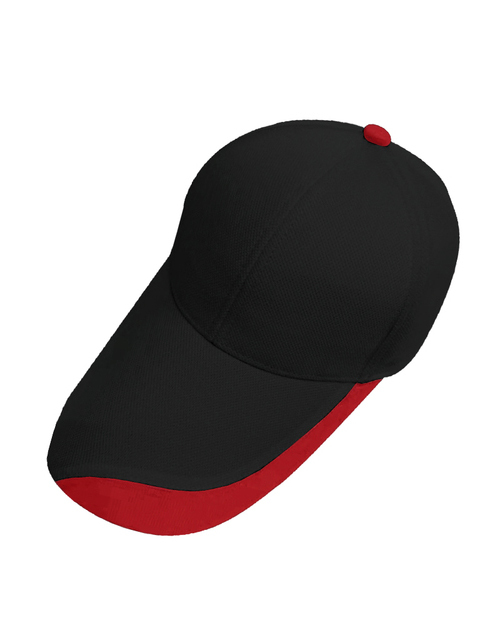 NT5月亮六片帽-黑配紅 <span>HCY-A05-a</span>  |商品介紹|帽子【現貨款】|運動造型帽