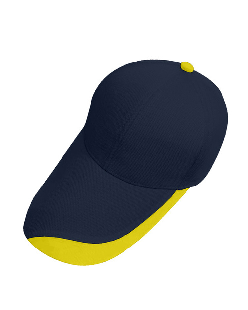 NT5月亮六片帽-深藍配黃 <span>HCY-A05-b</span>  |商品介紹|帽子【現貨款】|運動造型帽