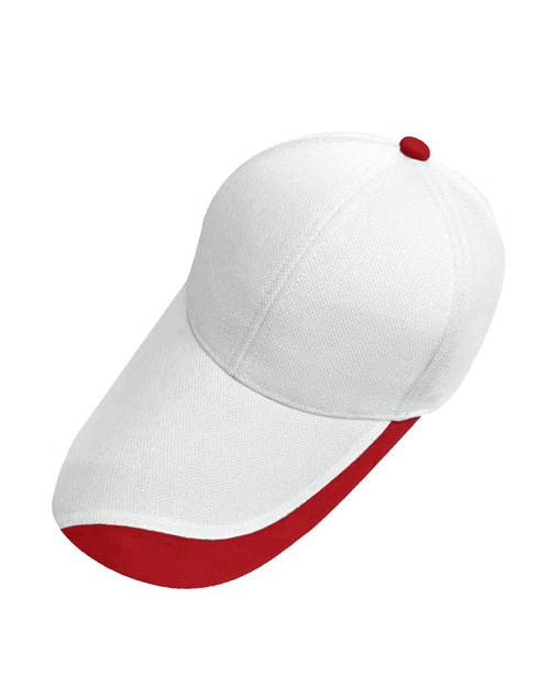 NT5月亮六片帽-白配紅 <span>HCY-A05-g</span>  |商品介紹|帽子【現貨款】|運動造型帽