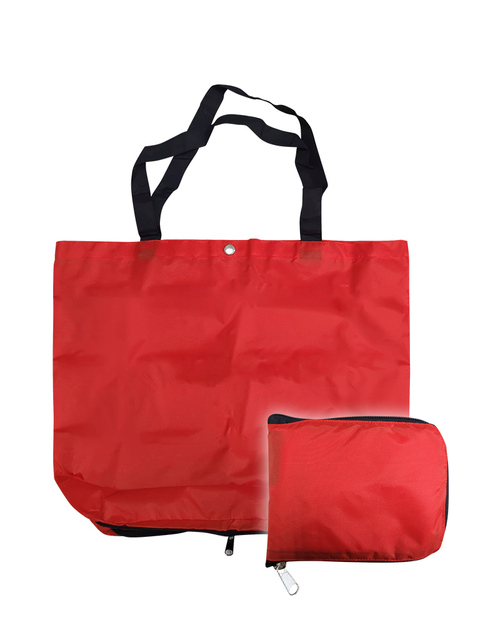 收納式環保袋-拉鍊款 紅色<span>BAG-SPF01</span>  |商品介紹|環保袋 / 束口袋 / 書包 / 包袋類【訂製款】 |特殊包袋類【訂製款】