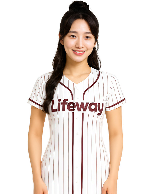 棒球衣女連身賽事隊服 訂製款 白配暗紅 <span>baseball-GLS-02</span>  |商品介紹|運動服【訂製款】|棒球衣【訂製款】