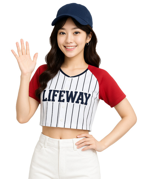 棒球服女短版啦啦隊服 訂製款 紅白黑 <span>baseball-GLS2-01</span>