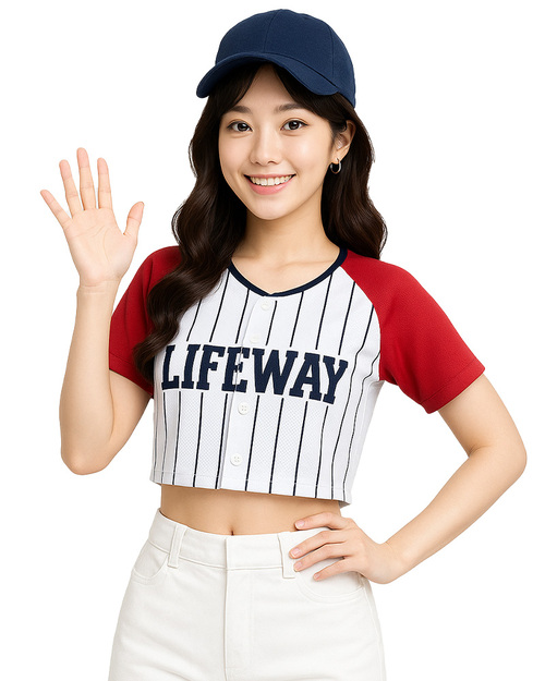 棒球服女短版啦啦隊服 訂製款 紅白黑 <span>baseball-GLS2-01</span>  |商品介紹|運動服【訂製款】|棒球衣【訂製款】