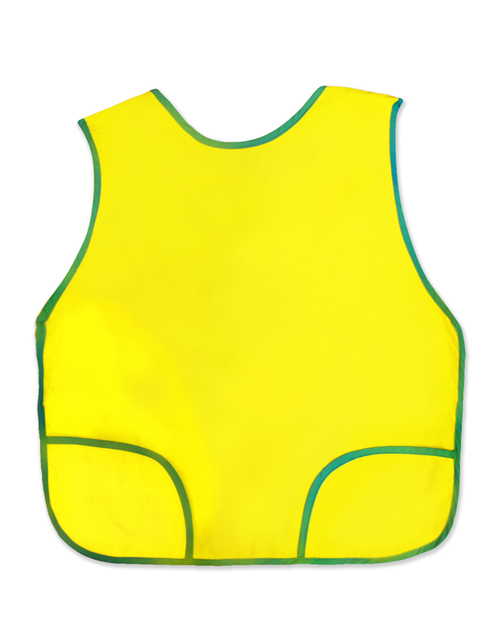 幼兒園圍兜 無袖 訂製款 黃滾綠<span>BIC-03-12</span>  |商品介紹|圍兜【訂製款】|幼兒園圍兜 無袖