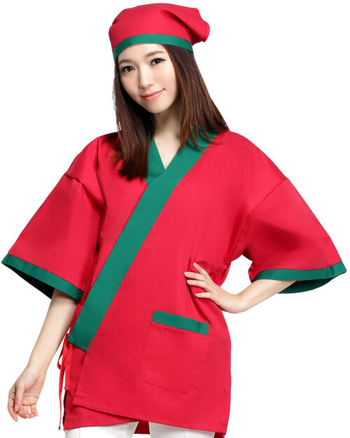 日式和服 紅/綠<span>CCJ-CAN-CA-05</span>  |商品介紹|餐飲服裝 / 廚師服 / 廚師帽|日式餐飲服 【訂製款】