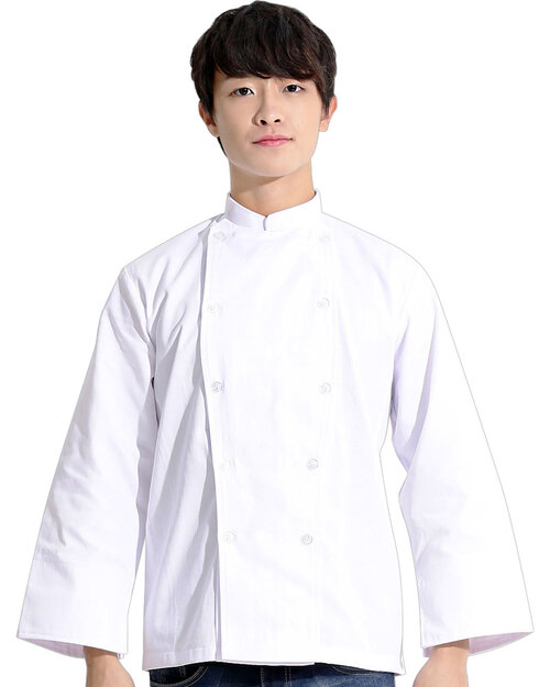 廚師服 雙排白釦 長袖 白<span>CCW-CAN-BB-09</span>