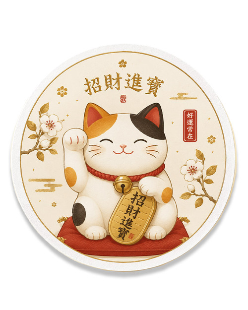 招財貓吸水杯墊｜招財進寶開運小物<span>COA-03</span>