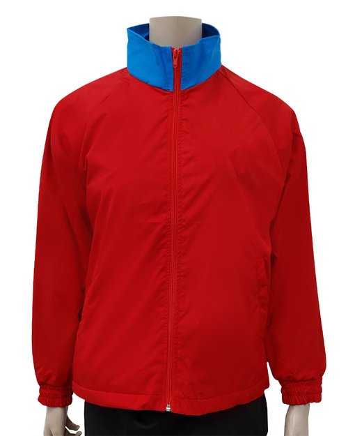 立領防風外套 刷毛內裡 訂製款-紅配翠藍<span>COAT-B-09</span>  |商品介紹|外套【訂製 / 現貨款】|休閒外套【訂製款】