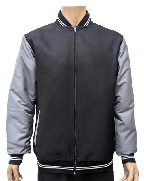 飛行夾克 鋪棉內裡 訂製款-黑配灰 <span>COAT-B-12</span>  |商品介紹|外套【訂製 / 現貨款】|休閒外套【訂製款】
