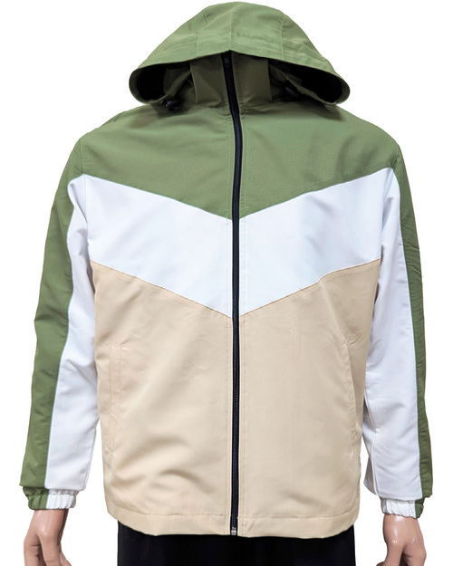 連帽風衣外套 可拆帽 洞洞布內裡 芥末綠配白卡其 <span>COAT-C-01b</span>  |商品介紹|外套【訂製 / 現貨款】|休閒外套【訂製款】