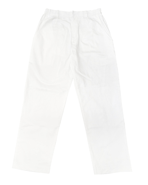 工作褲 拉鍊款 訂製 白色<span>CPW-DJ-A01</span>  |商品介紹|餐飲服裝 / 廚師服 / 廚師帽|廚師褲 【訂製款】