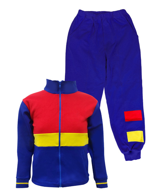 高中運動服-寶藍配紅黃<span>KINDER-W-A08</span>  |商品介紹|學校制服/幼兒園制服|幼兒園/學校運動服【訂製】冬季