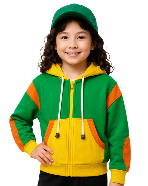 幼兒園運動服/幼兒園制服-綠配黃橘<span>KINDER-W-A06</span>  |商品介紹|學校制服/幼兒園制服|幼兒園/學校運動服【訂製】冬季