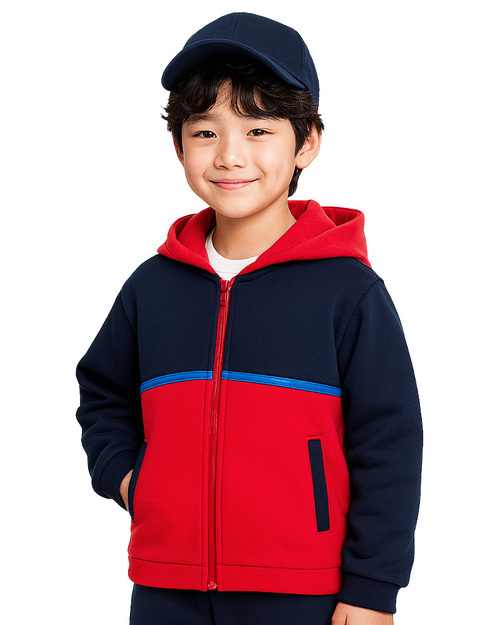 幼兒園運動服外套-紅配丈青<span>KINDER-W-A10</span>  |商品介紹|學校制服/幼兒園制服|幼兒園/學校運動服【訂製】冬季