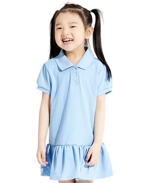 POLO衫 短袖 洋裝 訂製 天藍 童<span>DRCANK-P01-00421</span>