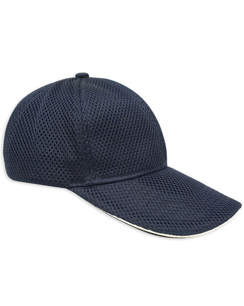 六片帽訂製/太空網布-丈青夾白<span>HAR-B-02</span>  |商品介紹|帽子【現貨款】|太空網布帽
