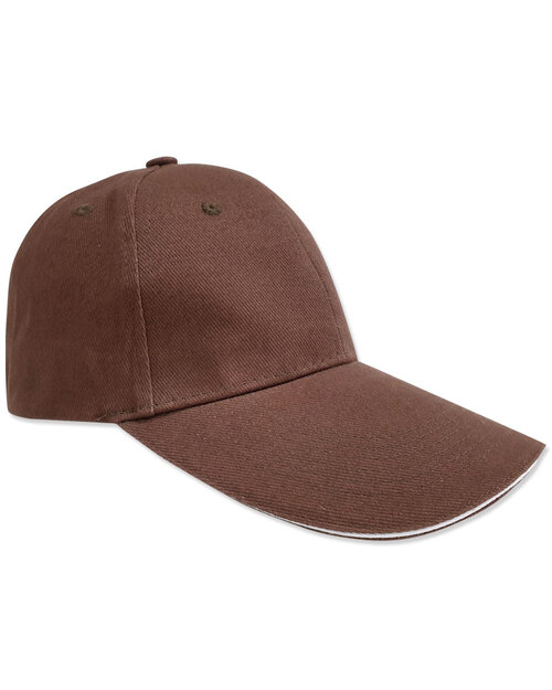 磨毛六片帽銅釦現貨-咖啡夾白<span>HBH-A-03</span>  |商品介紹|帽子【現貨款】|磨毛帽