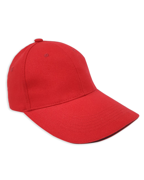 六片帽訂製/粗磨毛-紅夾黑<span>HBH-B-09</span>  |商品介紹|帽子【訂製款】|帽子素面款【訂製款】