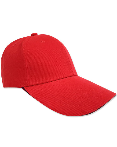 磨毛六片帽銅釦現貨-紅夾黑<span>HBH-A-04</span>  |商品介紹|帽子【現貨款】|磨毛帽