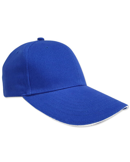 磨毛六片帽銅釦現貨-寶藍夾白<span>HBH-A-05</span>  |商品介紹|帽子【現貨款】|磨毛帽