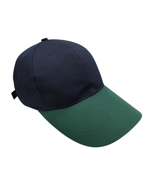 六片 斜紋帽-拚色訂製款-丈青配綠<span>HBH-B-13b</span>  |商品介紹|帽子【訂製款】|帽子素面款【訂製款】
