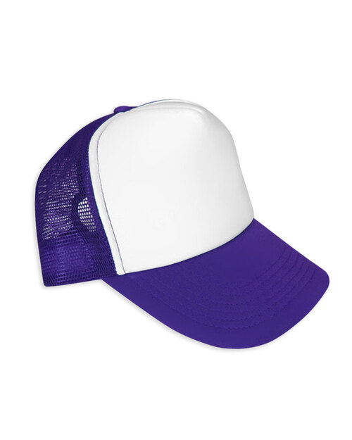 卡車泡棉帽訂製-白配紫<span>HCF-B-09</span>  |商品介紹|帽子【訂製款】|泡棉網帽【訂製款】