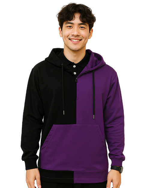 帽T接片訂製-黑拚紫 <span>HDSP-B05-02</span>  |商品介紹|大學T / 帽T【現貨/訂製款】|帽T中性版【訂製款】