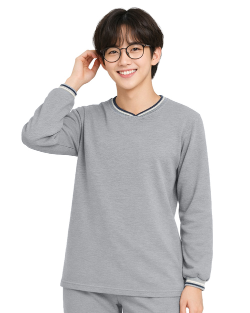 健檢服-V領-麻灰<span>HELTH-M-A04</span>