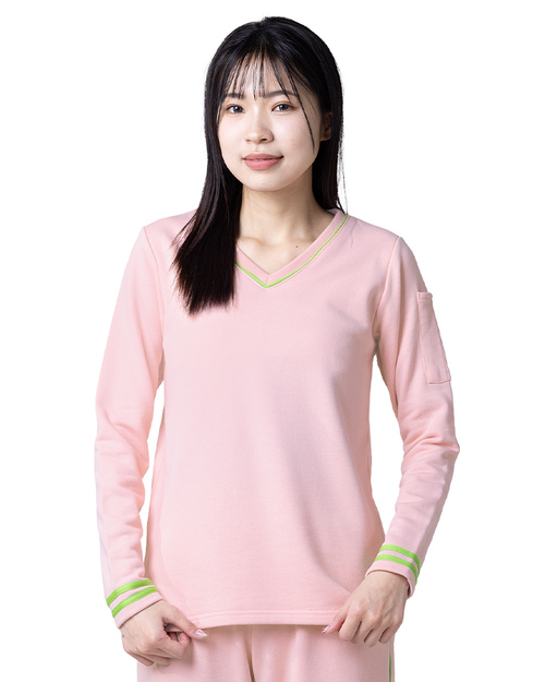 健檢服 女版 粉紅配綠 <span>HELTH-W-A11</span>  |商品介紹|醫護服/手術服/手術帽/健檢服/哺乳衣【訂製款】|健檢服 【訂製款】