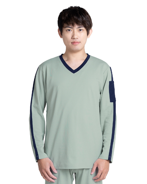 健檢服 男版 灰配丈青 <span>HELTH-M-A13</span>  |商品介紹|醫護服/手術服/手術帽/健檢服/哺乳衣【訂製款】|健檢服 【訂製款】