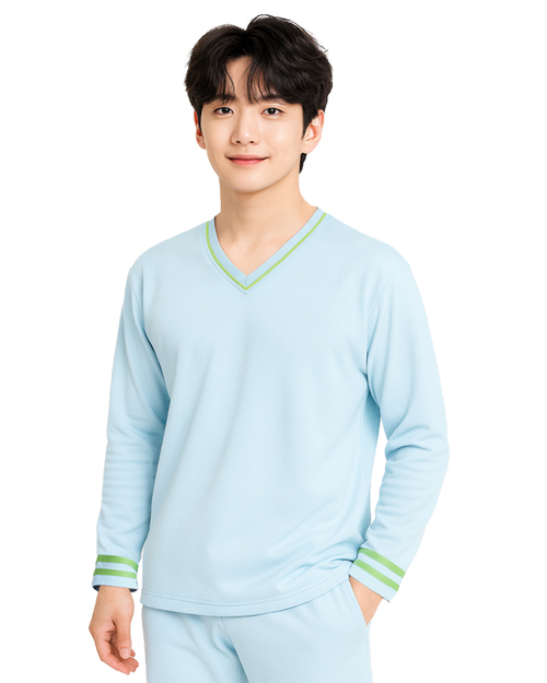 健檢服 男版 水藍配綠 <span>HELTH-M-B17</span>