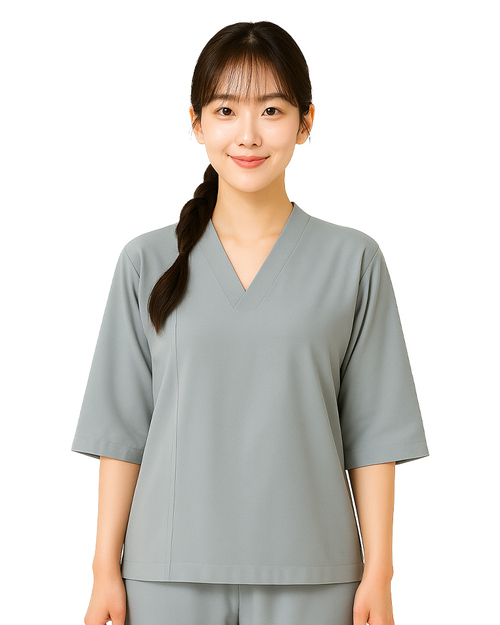 健檢服 女版 灰 <span>HELTH-W-D01</span>  |商品介紹|醫護服/手術服/手術帽/健檢服/哺乳衣【訂製款】|健檢服 【訂製款】